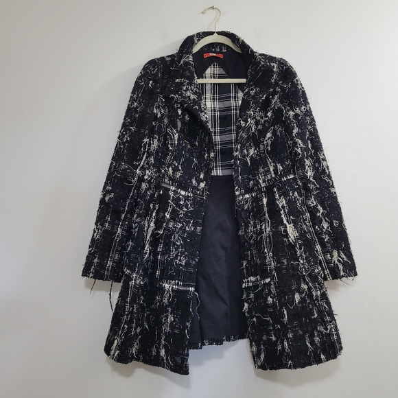 Alice & Olivia deconstructed frayed tweed coat 8 - Picture 1 of 4